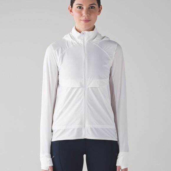 Lululemon Kicking Asphalt Jacket, white, size 6 - Picture 1 of 9